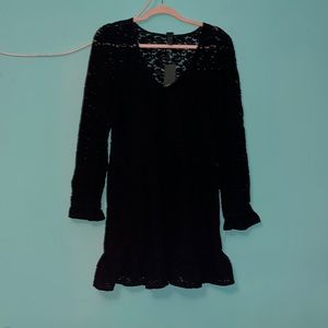 black velvety floral print Wild Fable dress